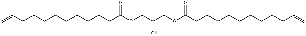 11-Dodecenoic acid, 1,1'-(2-hydroxy-1,3-propanediyl) ester Struktur