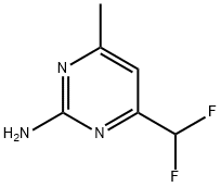 2-Pyrimidinamine, 4-(difluoromethyl)-6-methyl- Struktur