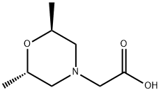 4-Morpholineacetic acid, 2,6-dimethyl-, trans- (9CI) Struktur