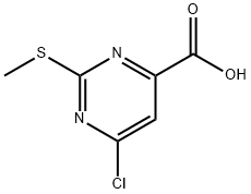 4-Pyrimidinecarboxylic acid, 6-chloro-2-(methylthio)- Struktur