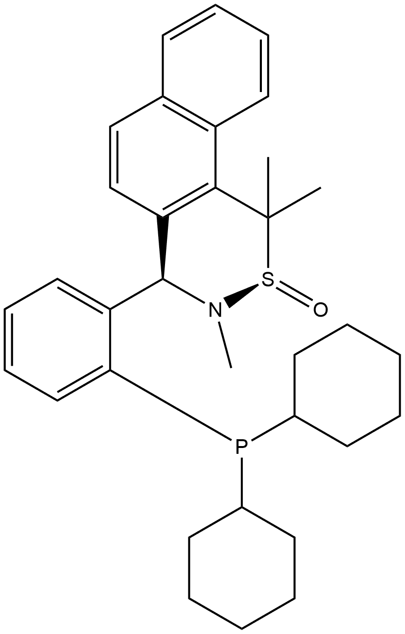 [S(R)]-N-[(R)-[2-(Dicyclohexylphosphino)phenyl]-2-naphthalenylmethyl]-N,2-dimethyl-2-propanesulfinamide, 2565792-68-7, 結(jié)構(gòu)式