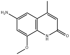 2(1H)-Quinolinone, 6-amino-8-methoxy-4-methyl- Struktur