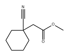 Cyclohexaneacetic acid, 1-cyano-, methyl ester Struktur