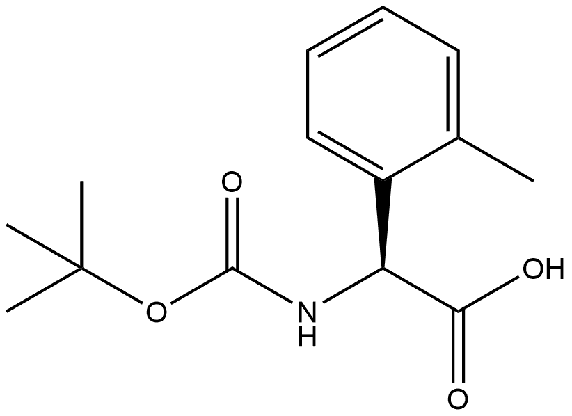 (2S)-2-(2-methylphenyl)-2-[(2-methylpropan-2-yl)oxycarbonylamino]acetic acid Struktur