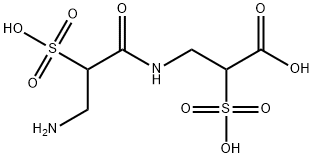 Propanoic acid, 3-[(3-amino-1-oxo-2-sulfopropyl)amino]-2-sulfo- Struktur