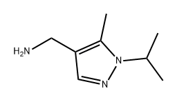 1H-Pyrazole-4-methanamine, 5-methyl-1-(1-methylethyl)- Struktur