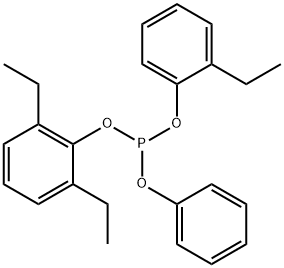 Phosphorous acid, 2,6-diethylphenyl 2-ethylphenyl phenyl ester Struktur