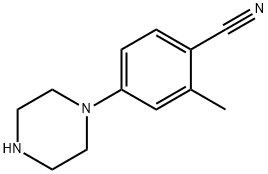 2-methyl-4-(piperazin-1-yl)benzonitrile Struktur