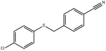 4-{[(4-chlorophenyl)thio]methyl}benzonitrile Struktur