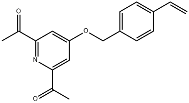 1,1′-[4-[(4-Ethenylphenyl)methoxy]-2,6-pyridinediyl]bis[ethanone Struktur