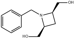 cis-1-Benzyl-4-hydroxymethyl-azetidin-2-yl)-methanol Struktur