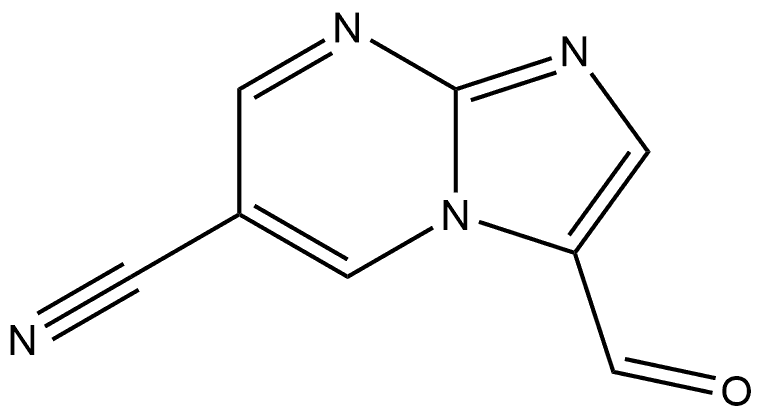 3-formylimidazo[1,2-a]pyrimidine-6-carbonitrile Struktur