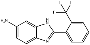 1H-Benzimidazol-6-amine, 2-[2-(trifluoromethyl)phenyl]- Struktur