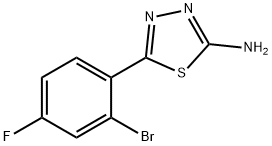 5-(2-bromo-4-fluorophenyl)-1,3,4-thiadiazol-2-amine Struktur