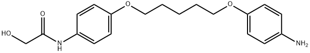 Acetamide, N-[4-[[5-(4-aminophenoxy)pentyl]oxy]phenyl]-2-hydroxy- Struktur