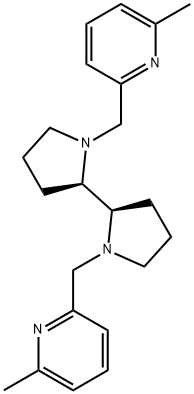 Pyridine, 2,2'-[(2R,2'R)-[2,2'-bipyrrolidine]-1,1'-diylbis(methylene)]bis[6-methyl- Struktur