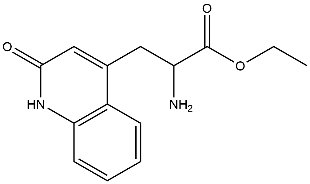 Ethyl α-amino-1,2-dihydro-2-oxo-4-quinolinepropanoate Struktur