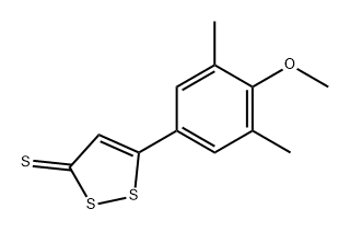 3H-1,2-Dithiole-3-thione, 5-(4-methoxy-3,5-dimethylphenyl)- Struktur