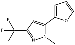 3-(1,1-Difluoroethyl)-5-(2-furanyl)-1-methyl-1H-pyrazole Structure