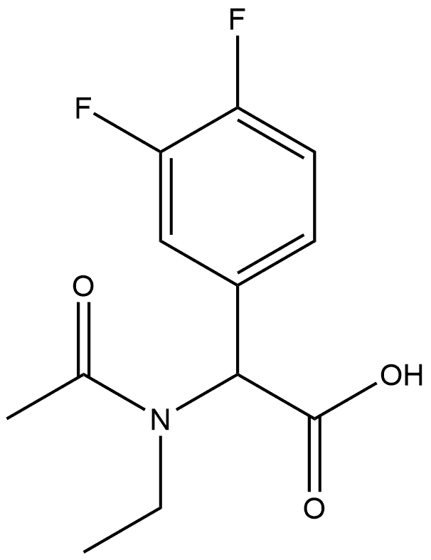 2-(3,4-Difluorophenyl)-2-(N-ethylacetamido)acetic Acid Struktur