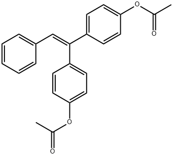 Phenol, 4,4'-(phenylethenylidene)bis-, diacetate (9CI) Struktur