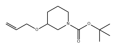 1-Piperidinecarboxylic acid, 3-(2-propen-1-yloxy)-, 1,1-dimethylethyl ester Struktur