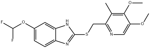 5-(Difluoromethoxy)-2-{[4-Chloro-3-Methoxy-2-Pyridinyl)Methyl]Thio}1H-Benzimidazole Struktur