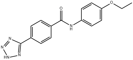 Benzamide, N-(4-ethoxyphenyl)-4-(2H-tetrazol-5-yl)- Struktur