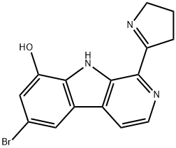 6-Bromo-1-[(4,5-dihydro-3H-pyrrol)-2-yl]-β-carbolin-8-ol Struktur