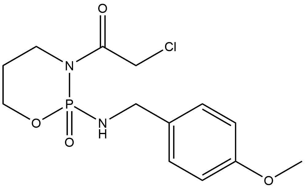 Ethanone, 2-chloro-1-[dihydro-2-[[(4-methoxyphenyl)methyl]amino]-2-oxido-2H-1,3,2-oxazaphosphorin-3(4H)-yl]-