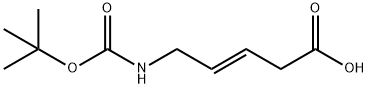 3-Pentenoic acid, 5-[[(1,1-dimethylethoxy)carbonyl]amino]-, (3E)- Struktur