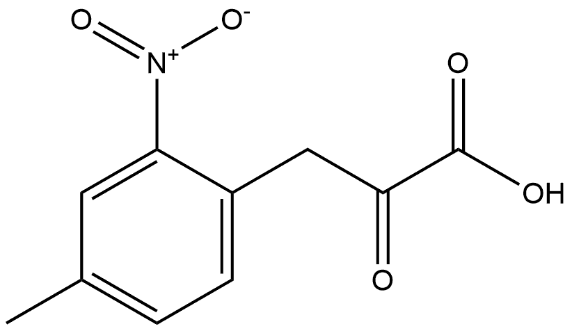 Benzenepropanoic acid, 4-methyl-2-nitro-α-oxo- Struktur