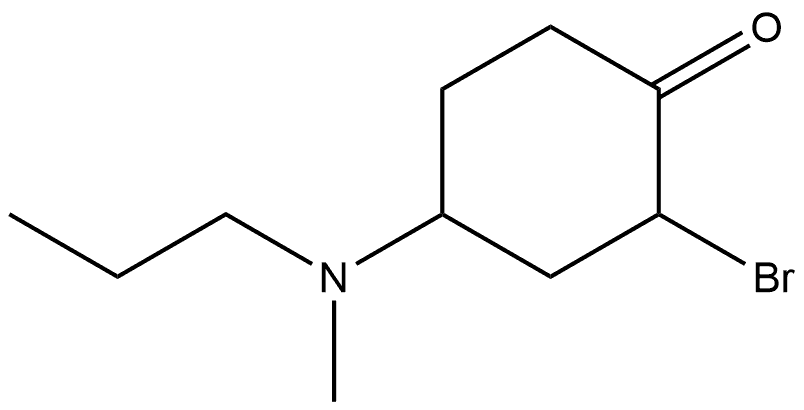 2-bromo-4-(methyl(propyl)amino)cyclohexan-1-one Struktur