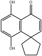 Spiro[cyclopentane-1,1'(4'H)-naphthalen]-4'-one, 5',8'-dihydroxy- Struktur