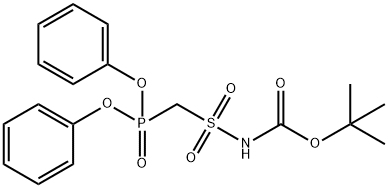 Carbamic acid, N-[[(diphenoxyphosphinyl)methyl]sulfonyl]-, 1,1-dimethylethyl ester Struktur