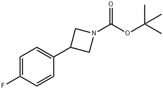 1-Azetidinecarboxylic acid, 3-(4-fluorophenyl)-, 1,1-dimethylethyl ester Struktur