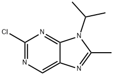 2-chloro-8-methyl-9-(1-methylethyl)-9H-purine Struktur