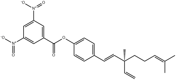 4-[(1E,3S)-3-Vinyl-3,7-dimethyl-1,6-octadienyl]phenol 3,5-dinitrobenzoate Struktur