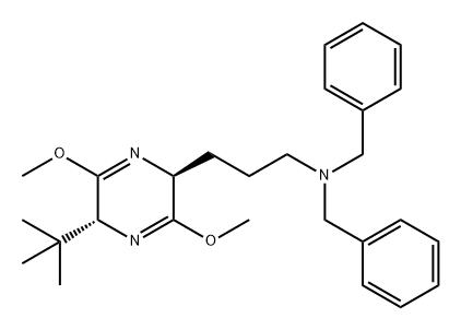 Pyrazinepropanamine, 5-(1,1-dimethylethyl)-2,5-dihydro-3,6-dimethoxy-N,N-bis(phenylmethyl)-, (2S-trans)- (9CI)