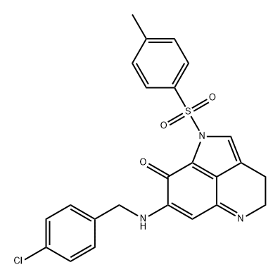 Pyrrolo[4,3,2-de]quinolin-8(1H)-one, 7-[[(4-chlorophenyl)methyl]amino]-3,4-dihydro-1-[(4-methylphenyl)sulfonyl]- Struktur