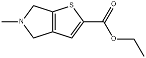 4H-Thieno[2,3-c]pyrrole-2-carboxylic acid, 5,6-dihydro-5-methyl-, ethyl ester Struktur