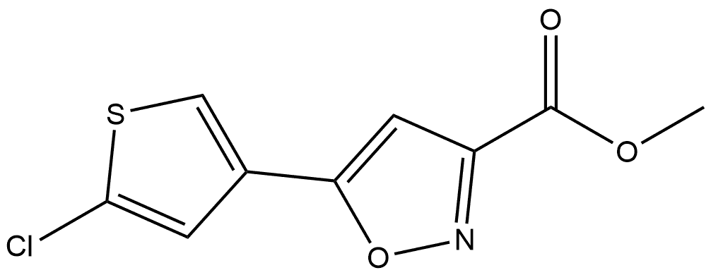 Methyl 5-(5-chloro-3-thienyl)-3-isoxazolecarboxylate Struktur