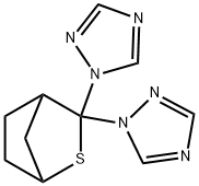 1H-1,2,4-Triazole, 1,1'-(2-thiabicyclo[2.2.1]hept-3-ylidene)bis- (9CI) Struktur