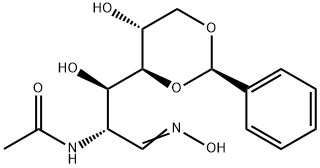 D-Glucose, 2-(acetylamino)-2-deoxy-4,6-O-[(R)-phenylmethylene]-, 1-oxime (9CI) Struktur