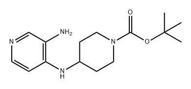 1-Piperidinecarboxylic acid, 4-[(3-amino-4-pyridinyl)amino]-, 1,1-dimethylethyl ester Struktur