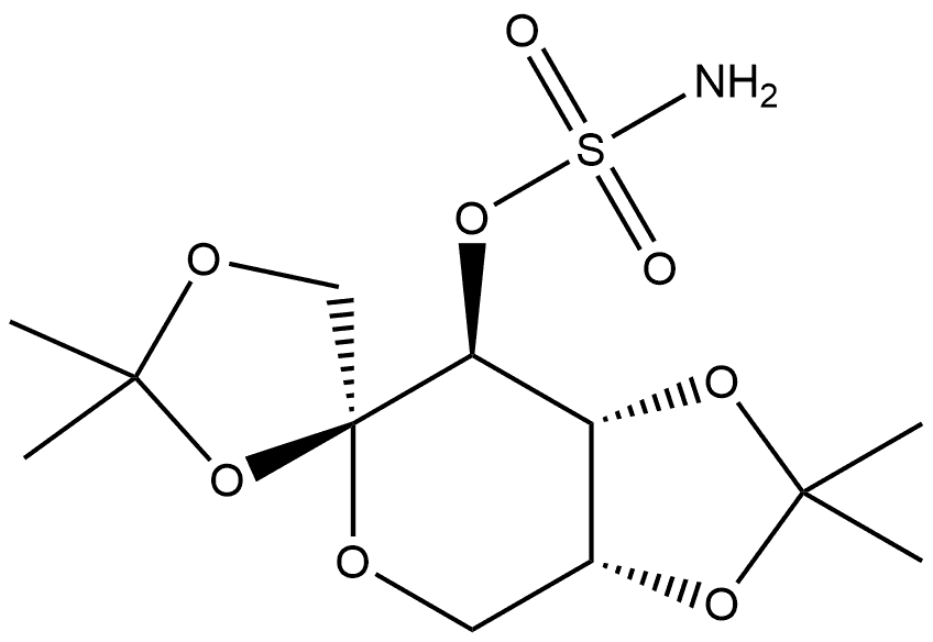 β-D-Fructopyranose, 1,2:4,5-bis-O-(1-methylethylidene)-, sulfamate (9CI) Struktur