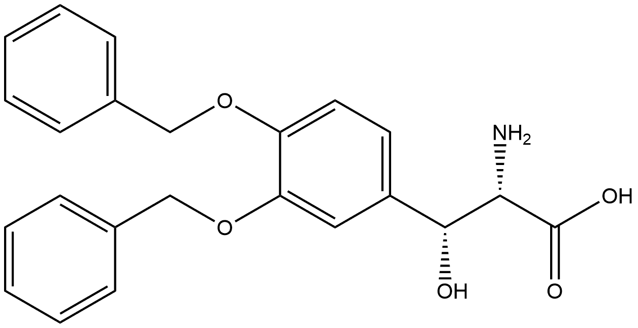 L-Threo-(2S,3R)3-(3,4-Dibenzyloxyphenyl) serine Struktur