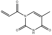 2,4(1H,3H)-Pyrimidinedione, 5-methyl-1-(1-oxo-2-propen-1-yl)- Struktur