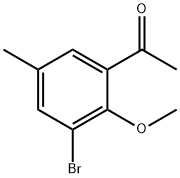 Ethanone, 1-(3-bromo-2-methoxy-5-methylphenyl)- Struktur