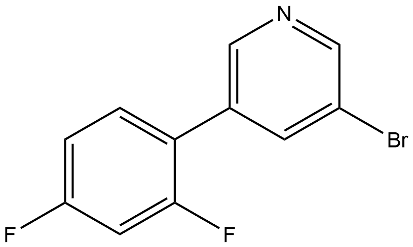 Pyridine, 3-bromo-5-(2,4-difluorophenyl)- Struktur